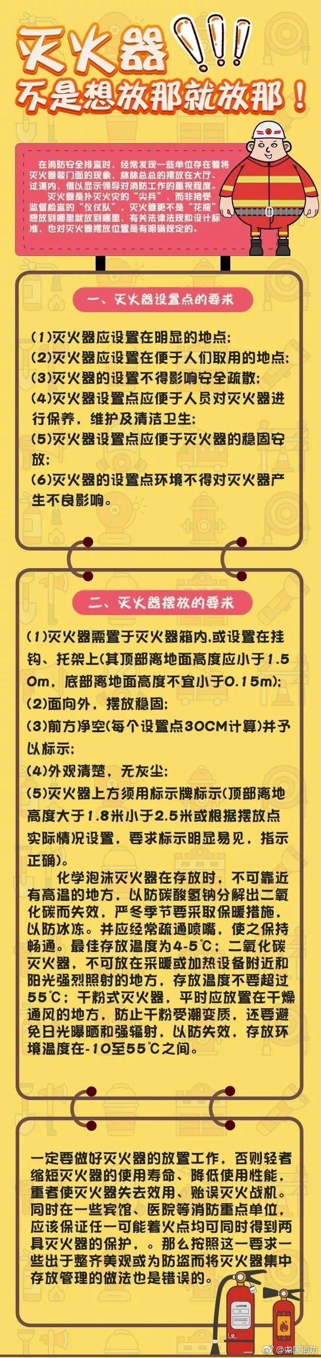灭火器应该这样摆放