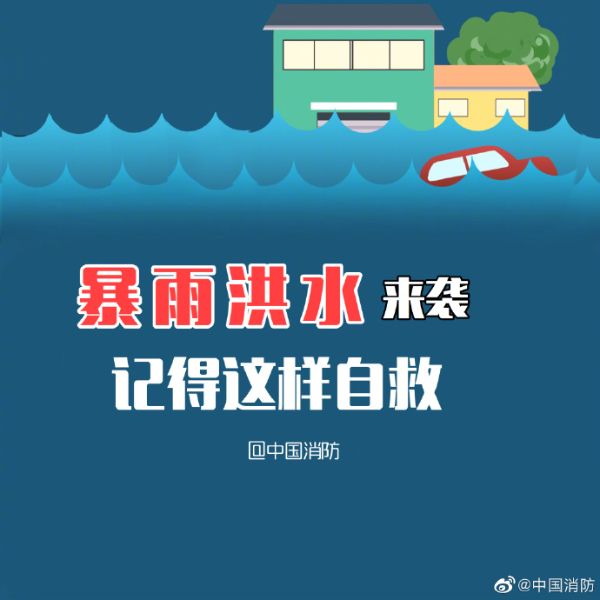 暴雨洪水来袭这样自救