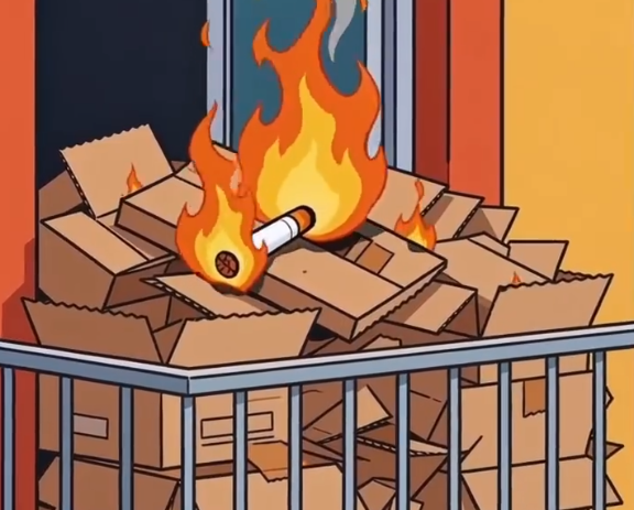 高空扔烟头 危险不容忽视