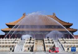 【新华社】北京市文物古建筑消防救援综合实战演练在故宫博物院举行