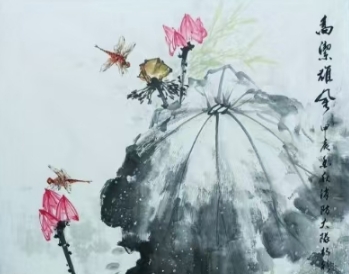 水墨画《高洁雄风》