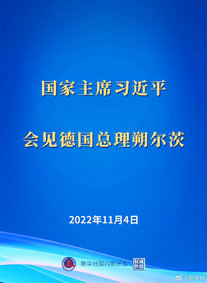 习近平会见德国总理朔尔茨